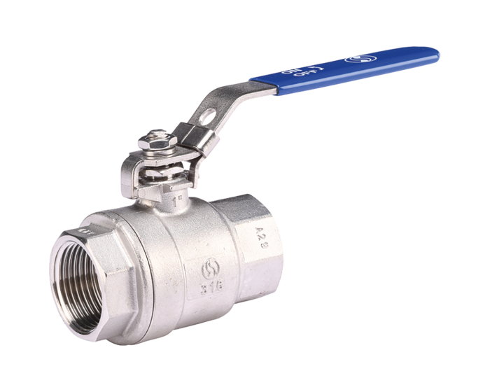 Stainless steel ball valve 715 2 piece body BSP 1/4''